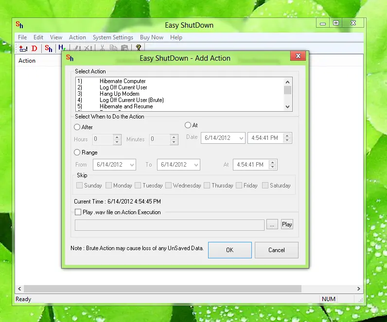 Schedule Windows 8 Shutdown with Easy Shutdown Software