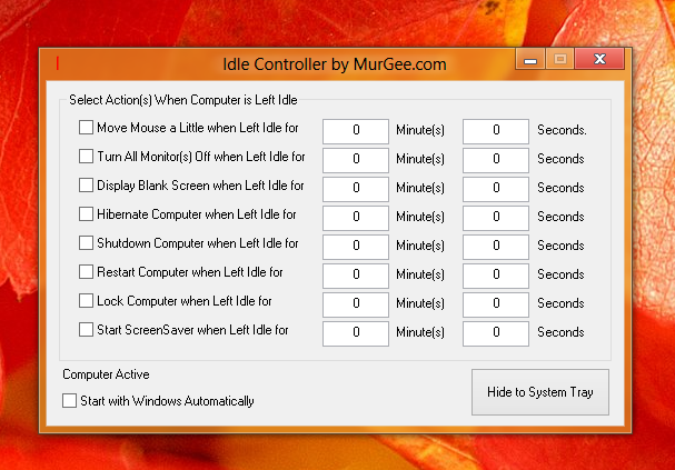 Control Idle Windows 8 Computer Control