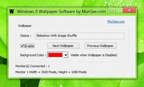 Manage Windows 8 Wallpapers with Wallpaper Software Utility