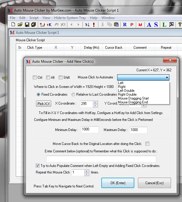 Mouse Clicking Script Software