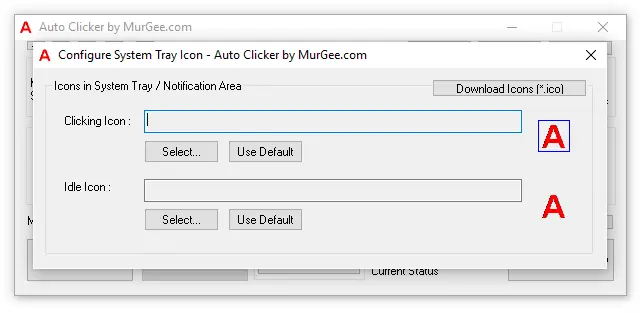 Configure Notification Tray Icon of Auto Clicker