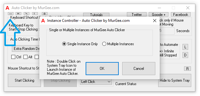 Launch Single or Multiple Auto Clickers