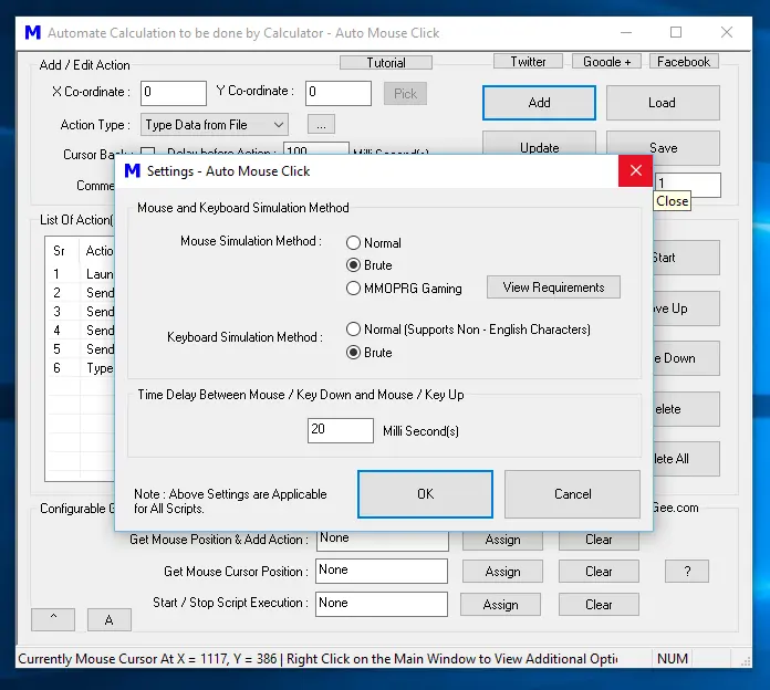 Control Time Delay between Key Press and Key Release together making a Keystroke