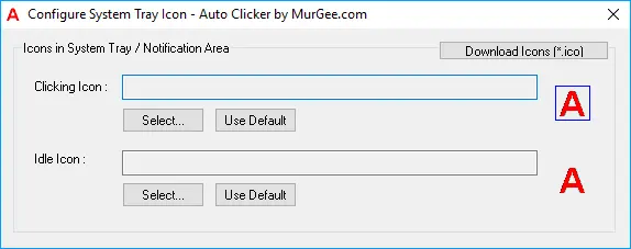 Configure Notification Tray Icon of Auto Clicker
